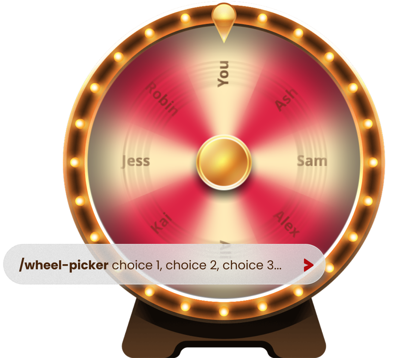 Wheel Picker for Slack - Make fair team decisions with a spin