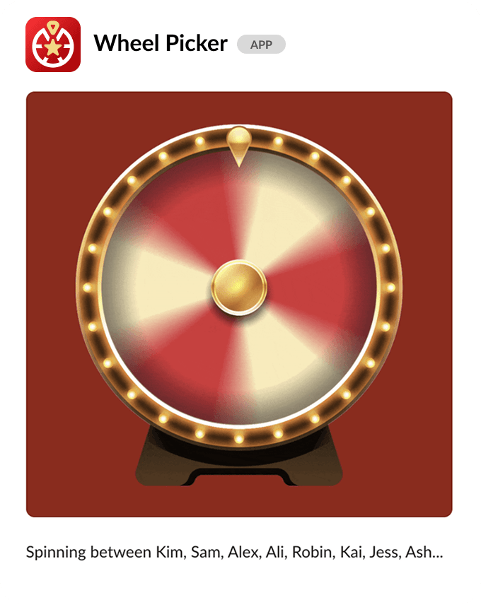 Spinning wheel animation